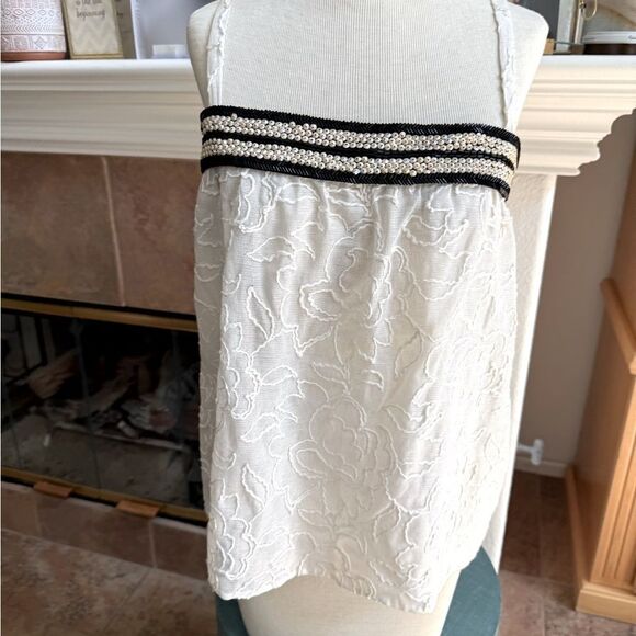 Vintage Beatrice di Borbone Roma Beaded Lace Top | IT 44 / US M - Picture 6 of 9